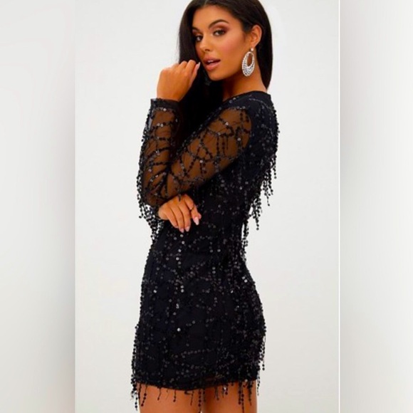 PrettyLittleThing Dresses & Skirts - Pretty little thing Elegant Black Beaded Dress